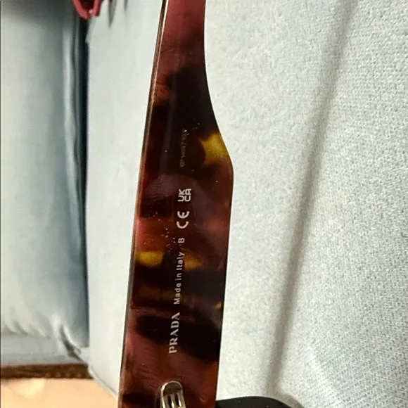 Prada Red and Brown Women's Glasses - Picture 3 of 6